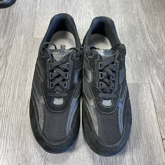 SAS Shoes Mens 10  Wide Journey Sneakers Black Leather Mesh Comfort Casual Walk main image 7